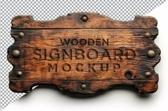 Vintage Wooden Signage Mockup Template Product Image 1