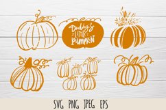 Fall SVG. Pumpkins collection Daddys little pumpkin Product Image 1