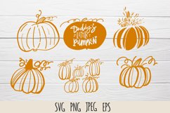 Fall SVG. Pumpkins collection Daddys little pumpkin Product Image 1