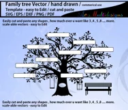 Family tree clipart SVG template, EPS, Dxf, Png, Pdf, Jpg Product Image 3