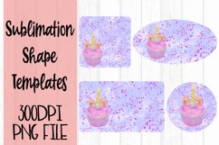 Glitter Cupcake Sublimation Templates Product Image 1
