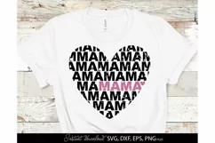 Mothers Day shirt with heart - Mama Love Svg - Mum Shirt Svg Product Image 2