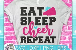 Eat Sleep Cheer SVG DXF PNG EPS Cutting Files Product Image 1