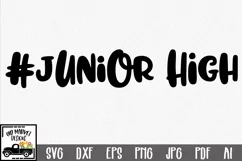 #Junior High SVG Cut File - Back to School DXF EPS PNG JPG Product Image 1