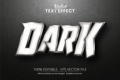 Dark text, shiny silver color style editable text effect Product Image 1