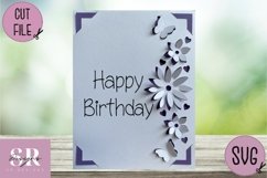 3D Birthday card insert design| Paper cutting |Cricut Card Product Image 4