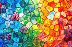 Colorful Stained Glass Background Wallpaper Product Image 1