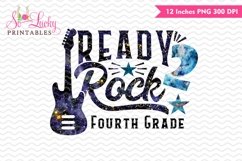 Ready to Rock fourth grade watercolor sublimation design Product Image 1