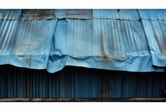 worn blue tarp roof Product Image 1