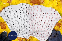 Two white t-shirts mockup Autumn, 2 T-shirts mockup Fall Product Image 2