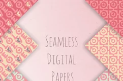 Seamless Valentine Papers Love and Xoxo 10 PNG files Product Image 9