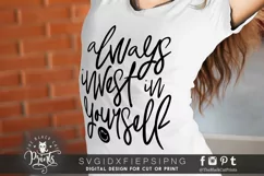 Always Invest In Yourself SVG | Motivational Cut File Product Image 1