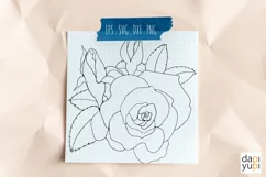 Rose Flower Line Art SVG Graphic Vol 2 Floral Line Art Product Image 9