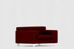 Isometric Arm Chair 3D isolated render Product Image 1