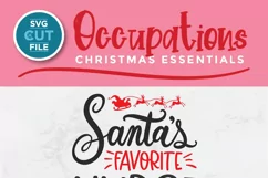 Christmas Nurse svg -Santa's favorite nurse svg for crafters Product Image 3