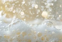 Close up of sparkling soap sud bubbles with bokeh effect Product Image 1