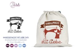 Handgemacht mit Liebe SVG |Nähen SVG Product Image 1