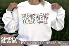Wild Soul Sublimation Design | Png | Wildflower Design Product Image 3