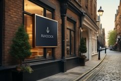 Sign Board Mockup on Building Wall Product Image 1