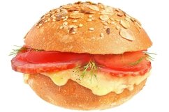 Stock Photo - Sandwiches with sausage Product Image 1