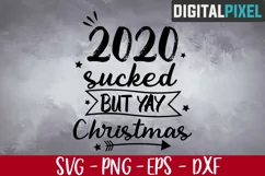 2020 Sucked but Yay Christmas Svg, Christmas Humor Svg Product Image 1
