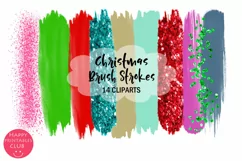 Christmas Brush Strokes Clipart I Brush Strokes Clipart Product Image 1