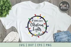 My Favorite Color is Christmas Lights SVG - PNG, DXF, EPS Product Image 1