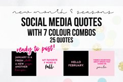 25 x Pink and Black New Month &amp; Seasons Social Media Quotes Product Image 1