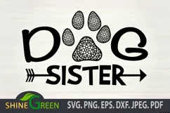 Dog svg - Dog Sister Floral Mandala Paws DXF EPS JPEG Product Image 2