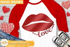 Valentine SVG | Lips Love SVG | Valentines Day SVG Women Product Image 1