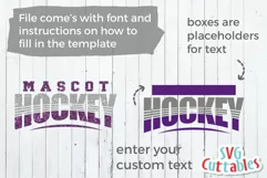 Hockey SVG | Hockey Template 003 | Shirt Design Product Image 2