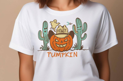 Halloween Cowboy clipart Cut file Howdy Pumpkin SVG, PNG Product Image 3