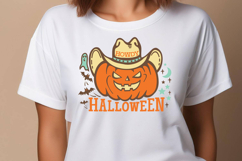 Halloween Cowboy clipart Cut file Howdy Pumpkin silhouette Product Image 3