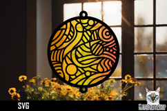 Suncatcher Car Charm SVG, Abstract Ornament SVG Product Image 1