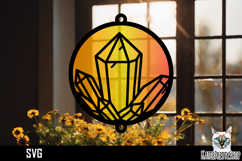 Suncatcher Car Charm Crystal gem SVG, Hanging Ornament SVG Product Image 1