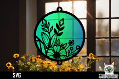 Suncatcher Car Charm Crystal gem SVG, Hanging Ornament SVG Product Image 1