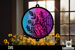 Suncatcher Car Charm Crystal gem SVG, Hanging Ornament SVG Product Image 1