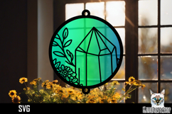 Suncatcher Car Charm Crystal gem SVG, Hanging Ornament SVG Product Image 1