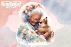 Grandma with Dog Sublimation Clipart Product Image 5