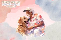 Grandpa with Dog Sublimation Clipart Product Image 5