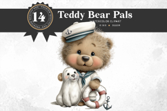 Baby Teddy Bears in Jobs Clipart PNG Set Product Image 5