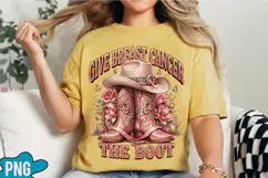 Give Breast Cancer The Boot PNG Designs Product Image 4