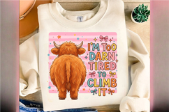 Highland Cow Funny PNG Product Image 2