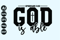God is able Svg, Inspirational Svg Product Image 1