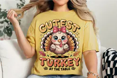 Cutest Turkey At The Table PNG Designs Product Image 4