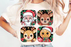 Santa Reindeer Gingerbread Snowman PNG Designs Product Image 5