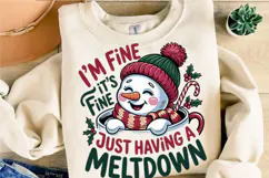 Funny Quote Cute Snowman Christmas PNG Designs Product Image 4