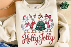 Christmas Goose Holly Jolly PNG Designs Product Image 4