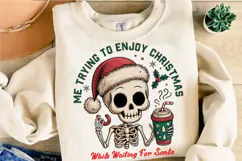 Funny Waiting for Santa Snowman PNG Designs Product Image 4