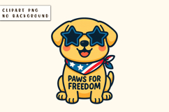 Patriotic Dog Sublimation Design | 4th of July PNG Product Image 1
